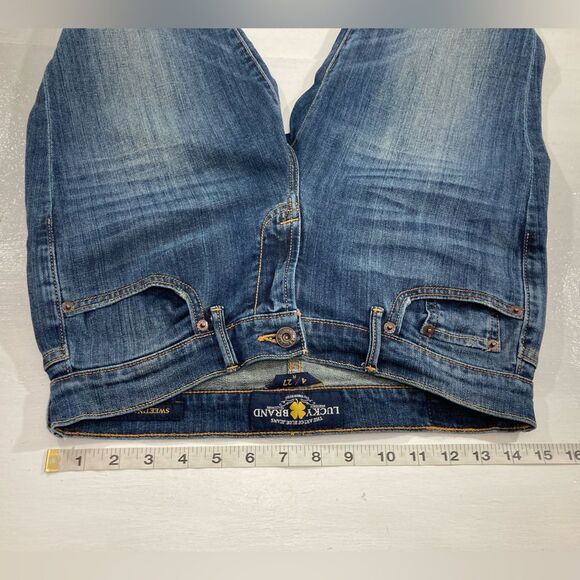 Lucky Brand Sweet N Low Jeans 4/27 Bootcut Blue Denim Y2K Western Casual - Picture 8 of 11